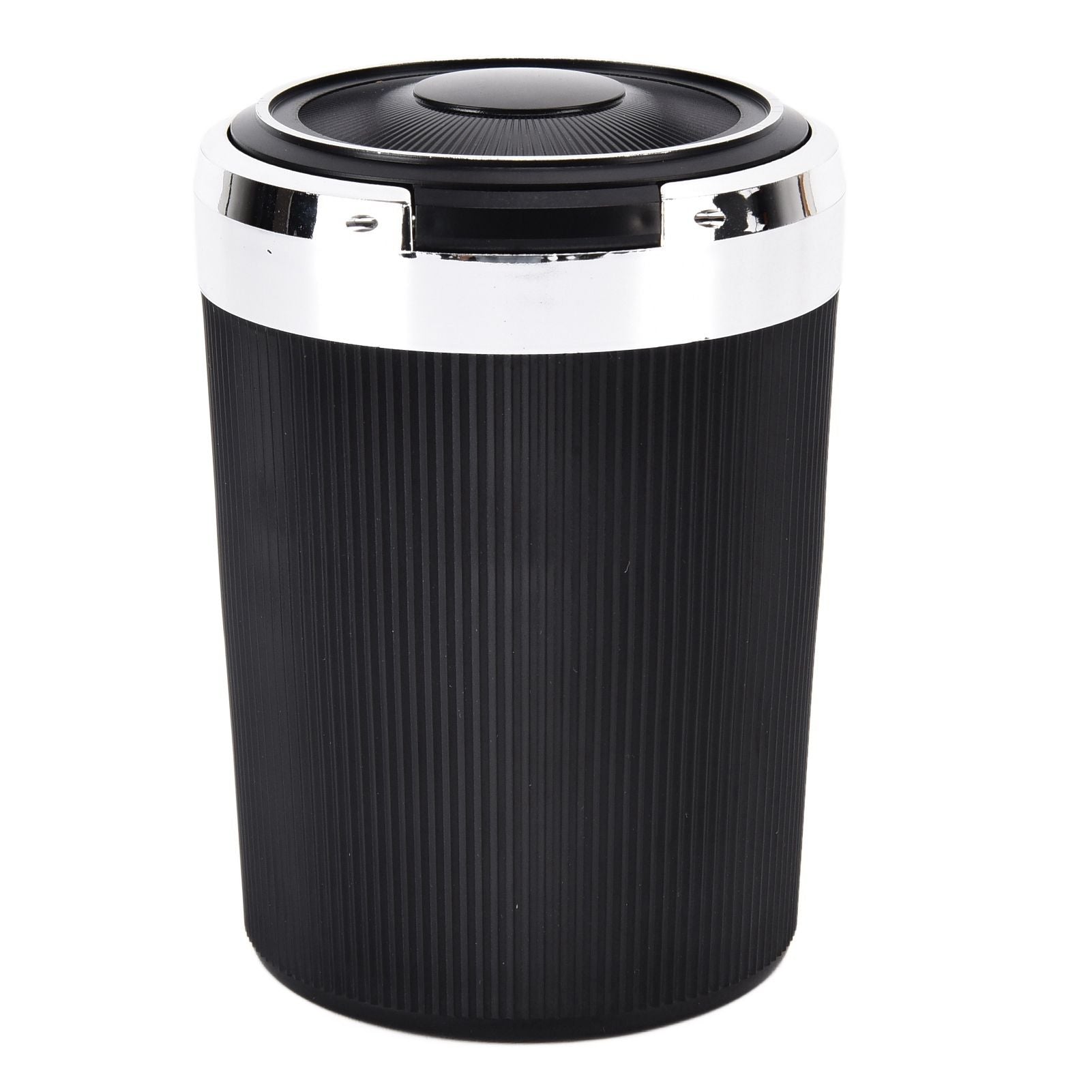 LED Car Ashtray with Lid 3W Portable Automobile Ashtray Car Cigarette Ashtray for Home OfficeSilver V1294-YM0523-3117210209212