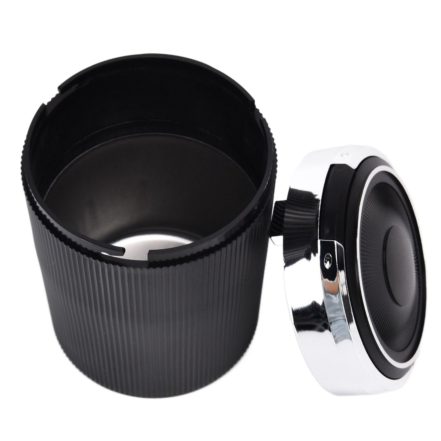 LED Car Ashtray with Lid 3W Portable Automobile Ashtray Car Cigarette Ashtray for Home OfficeSilver V1294-YM0523-3117210209212