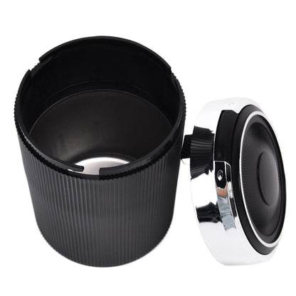 LED Car Ashtray with Lid 3W Portable Automobile Ashtray Car Cigarette Ashtray for Home OfficeSilver V1294-YM0523-3117210209212