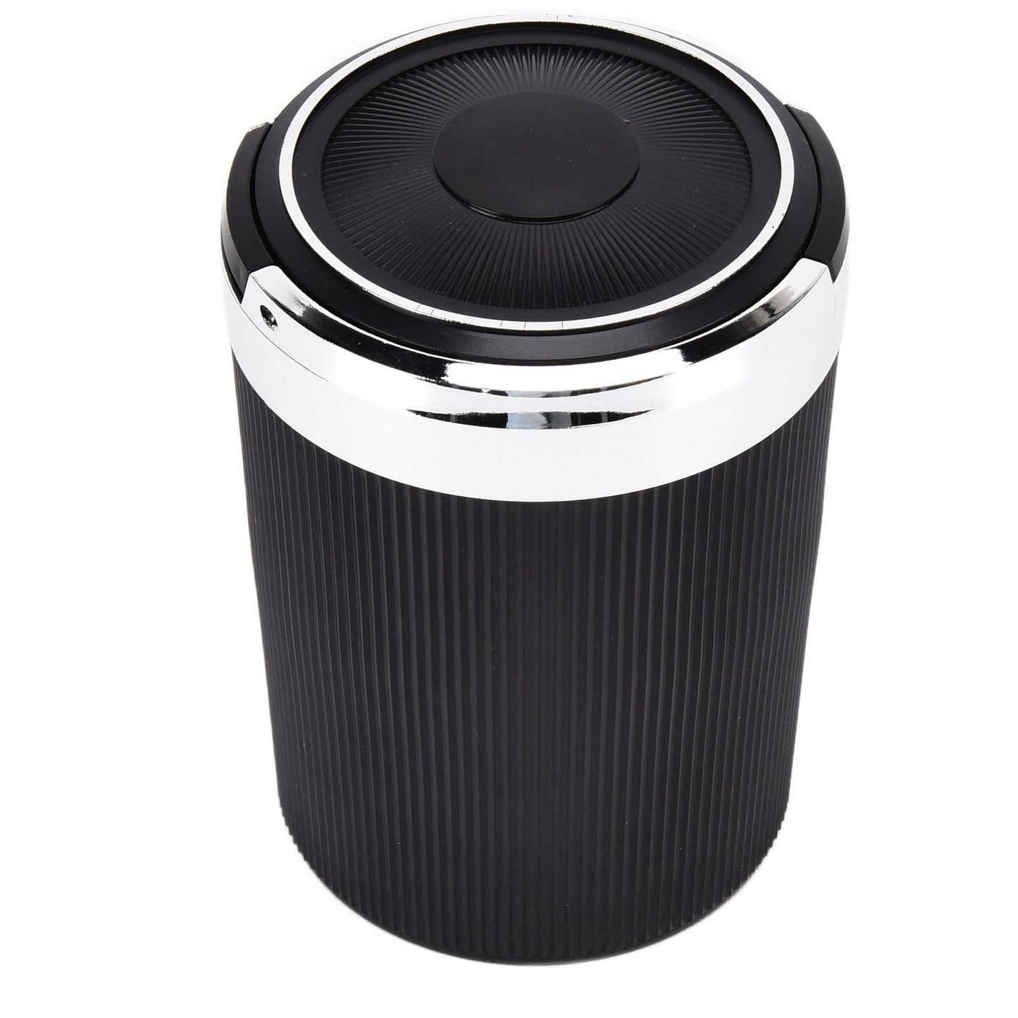 LED Car Ashtray with Lid 3W Portable Automobile Ashtray Car Cigarette Ashtray for Home OfficeSilver V1294-YM0523-3117210209212