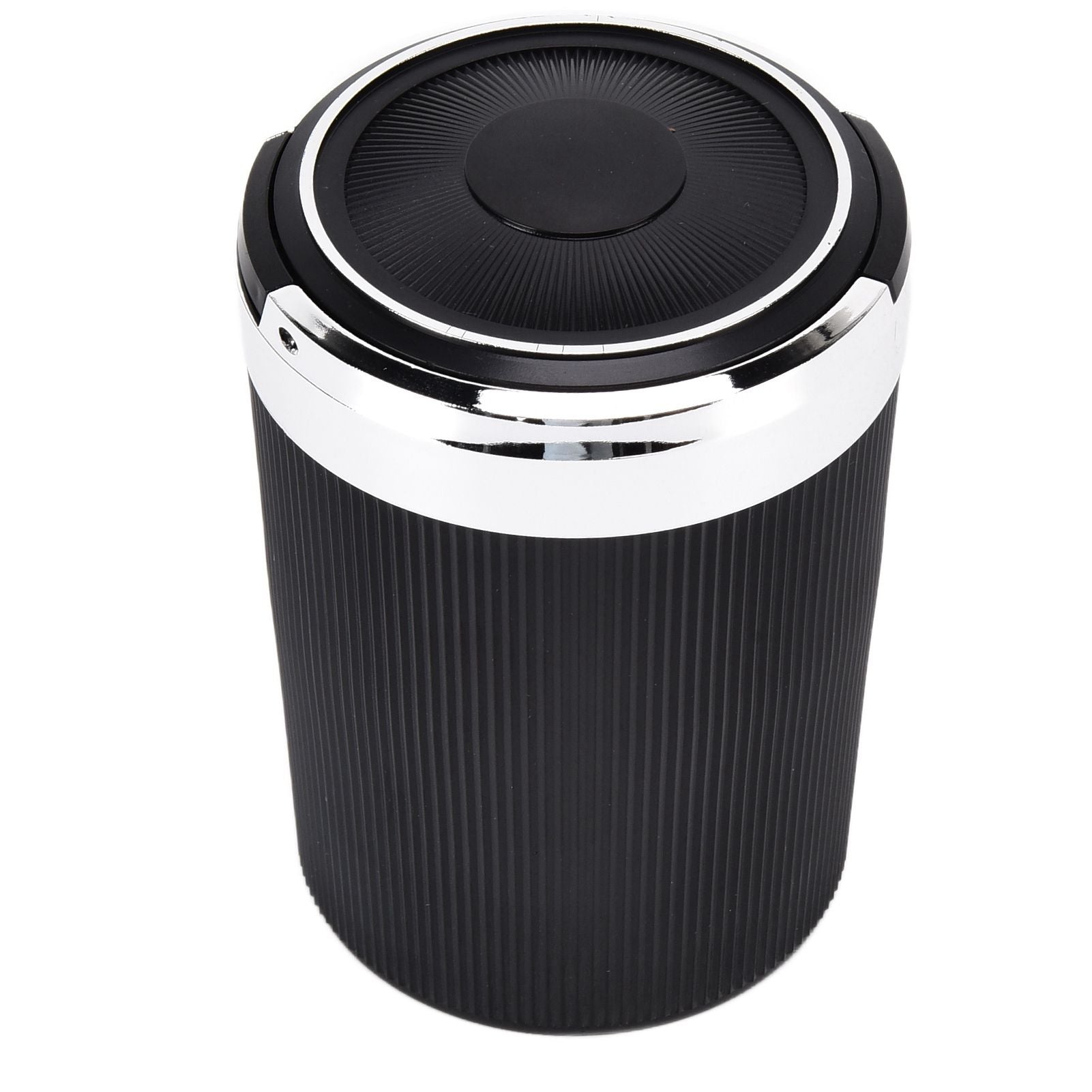 LED Car Ashtray with Lid 3W Portable Automobile Ashtray Car Cigarette Ashtray for Home OfficeSilver V1294-YM0523-3117210209212