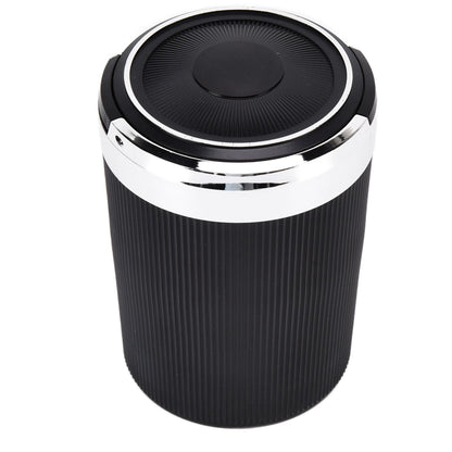 LED Car Ashtray with Lid 3W Portable Automobile Ashtray Car Cigarette Ashtray for Home OfficeSilver V1294-YM0523-3117210209212