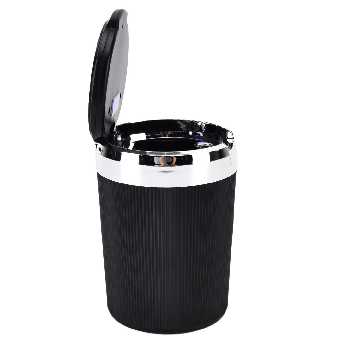 LED Car Ashtray with Lid 3W Portable Automobile Ashtray Car Cigarette Ashtray for Home OfficeSilver V1294-YM0523-3117210209212