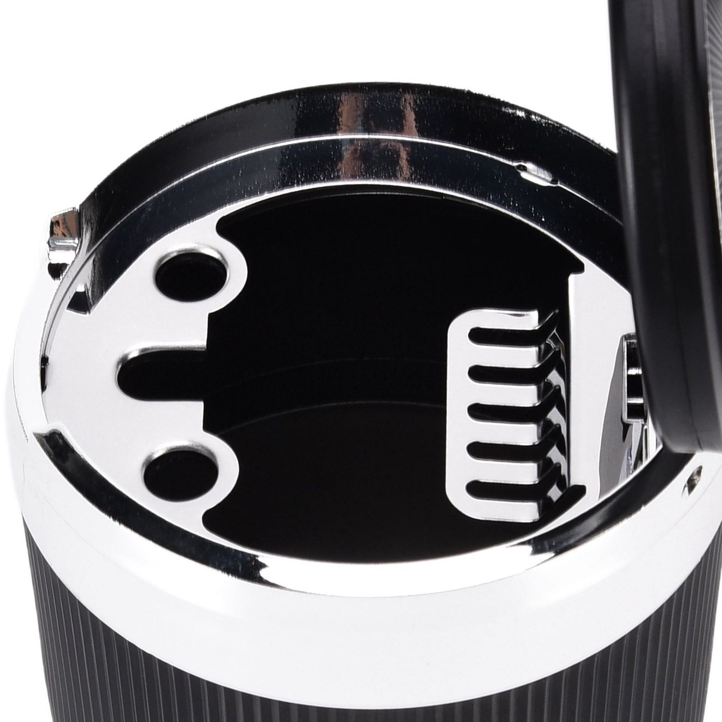 LED Car Ashtray with Lid 3W Portable Automobile Ashtray Car Cigarette Ashtray for Home OfficeSilver V1294-YM0523-3117210209212