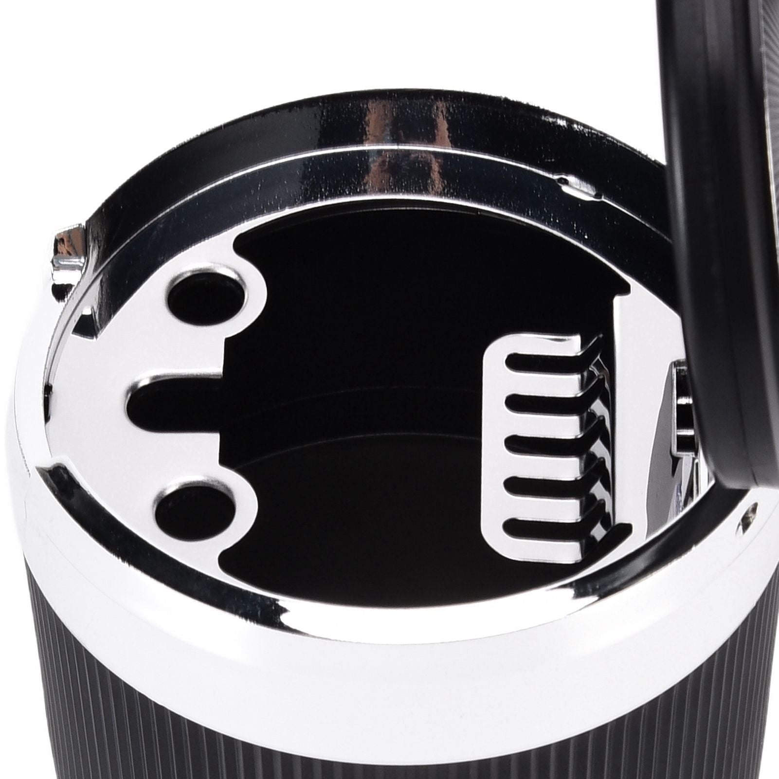LED Car Ashtray with Lid 3W Portable Automobile Ashtray Car Cigarette Ashtray for Home OfficeSilver V1294-YM0523-3117210209212