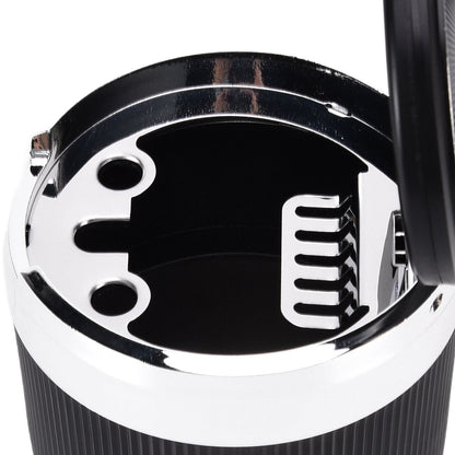 LED Car Ashtray with Lid 3W Portable Automobile Ashtray Car Cigarette Ashtray for Home OfficeSilver V1294-YM0523-3117210209212