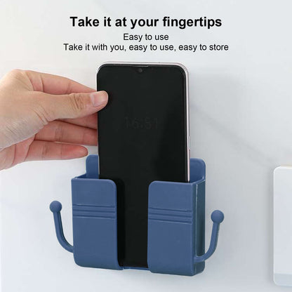 Wall Mounted Storage Box Multifunctional Phone Charging Wall Mount Holder for Bed Bathroom Kitchen OfficeBlue V1294-YM0523-3117210209312
