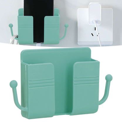 Wall Mounted Storage Box Multifunctional Phone Charging Wall Mount Holder for Bed Bathroom Kitchen OfficeGreen V1294-YM0523-3117210209313