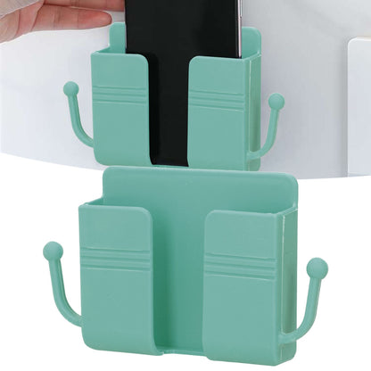 Wall Mounted Storage Box Multifunctional Phone Charging Wall Mount Holder for Bed Bathroom Kitchen OfficeGreen V1294-YM0523-3117210209313