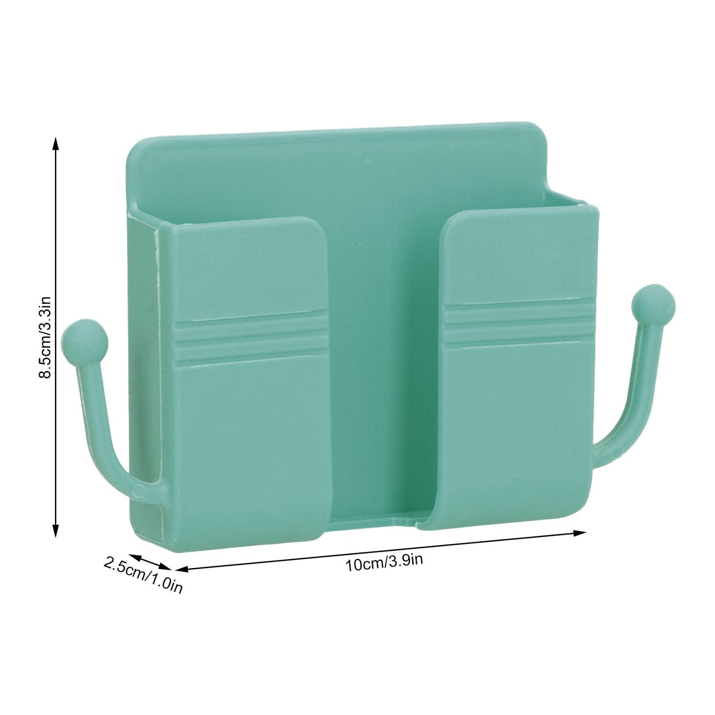 Wall Mounted Storage Box Multifunctional Phone Charging Wall Mount Holder for Bed Bathroom Kitchen OfficeGreen V1294-YM0523-3117210209313