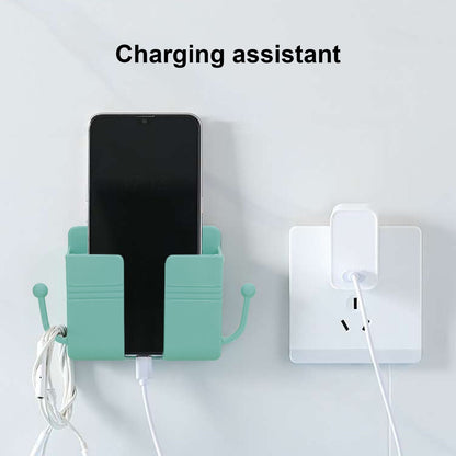 Wall Mounted Storage Box Multifunctional Phone Charging Wall Mount Holder for Bed Bathroom Kitchen OfficeGreen V1294-YM0523-3117210209313