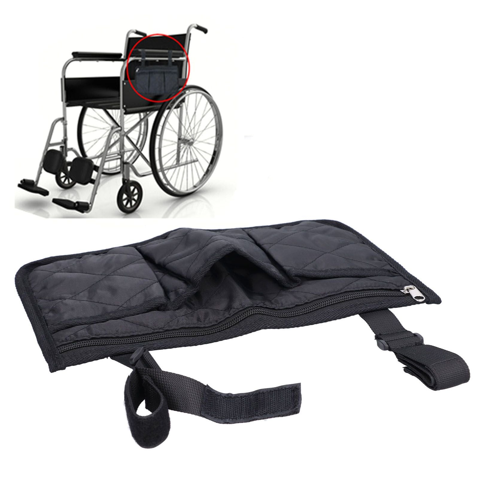 Wheelchair Side Bags Large Capacity Beautiful Practical Armrest Side Storage Bag for Mobile Scooters Strollers V1294-YM0523-3117210209511