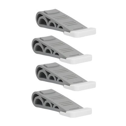 4PCS Stacked Door Stop Rubber Heavy Duty Door Bottom Stopper Door Wedge Stop for Home Office V1294-YM0523-3117210209811