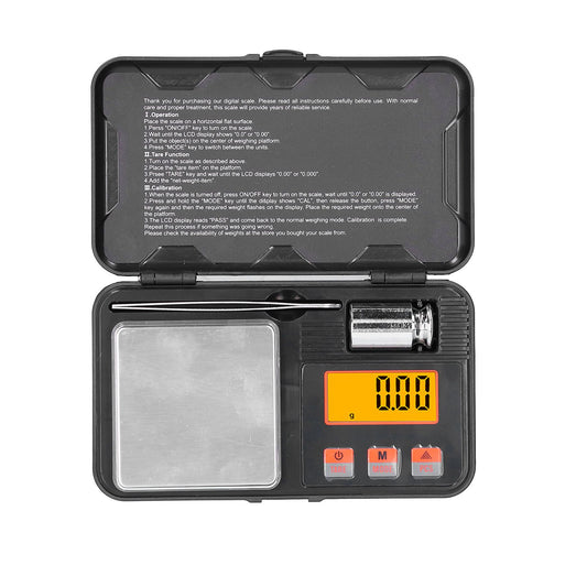 200g/0.01g Jewelry Scale LCD Display Mini Portable Electronic Balance Scale with Weight Tweezers V1294-YM0523-3117210210011