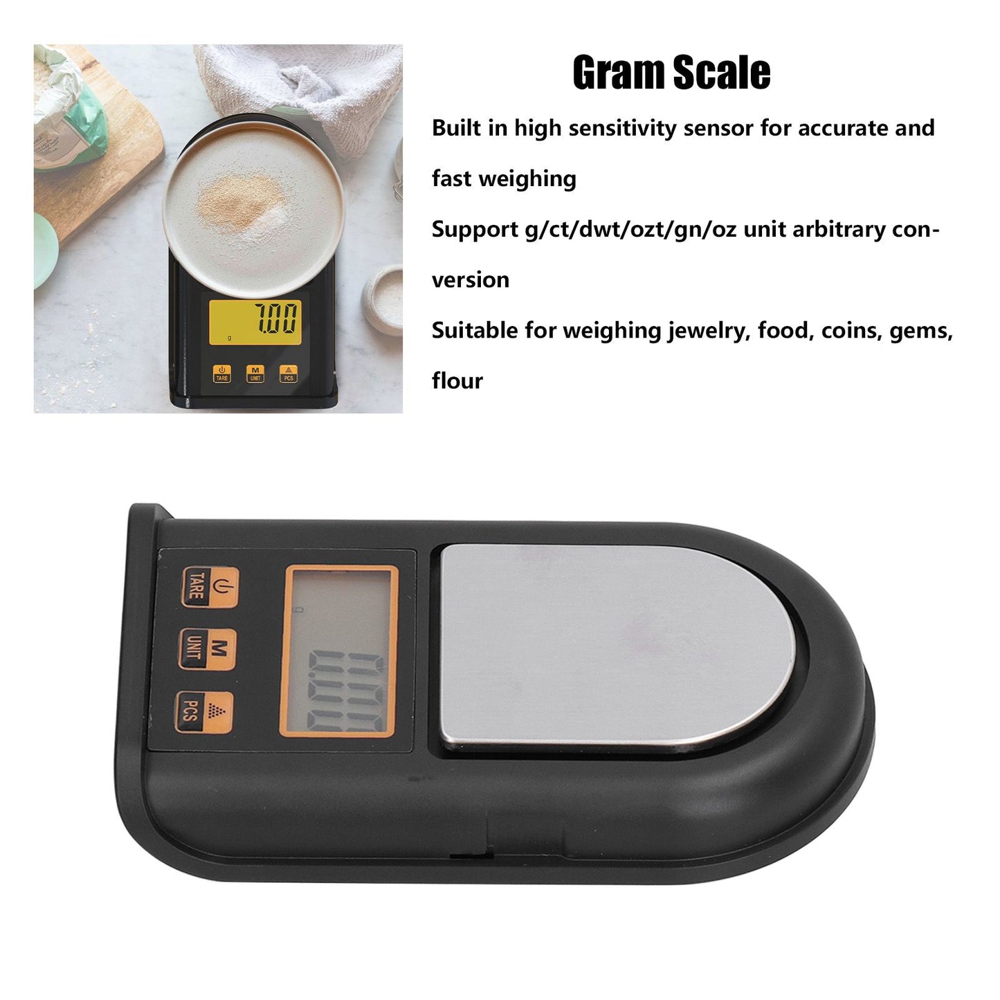 500g/0.01g Pocket Scale High Accuracy Electronic Balance Scale for Jewelry Tea Leaf Bake Weighting V1294-YM0523-3117210210111