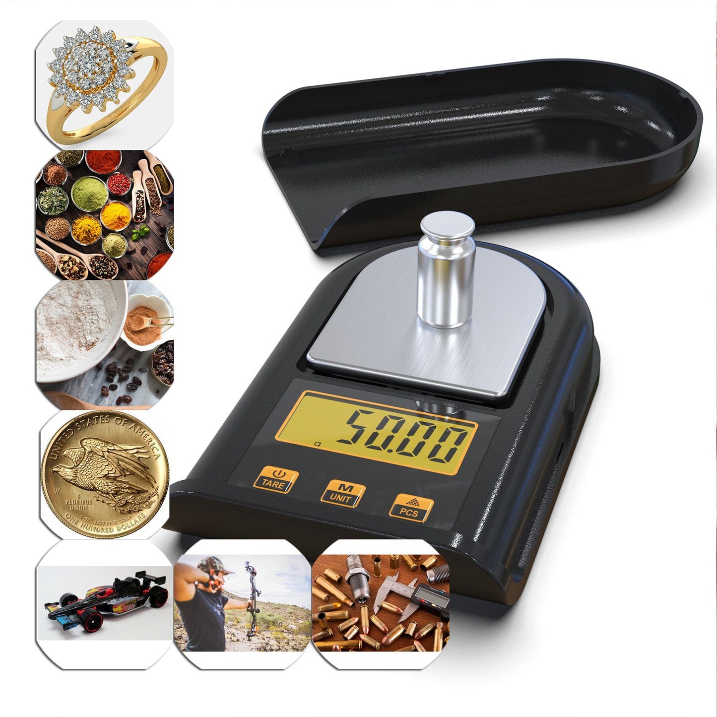 500g/0.01g Pocket Scale High Accuracy Electronic Balance Scale for Jewelry Tea Leaf Bake Weighting V1294-YM0523-3117210210111