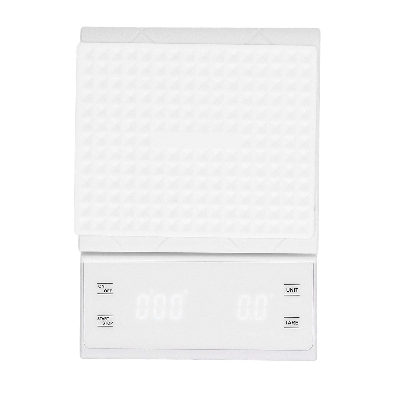 3kg/0.1g LED Display Electronic Scale Portable Timing Kitchen Coffee Scale with Non Slip Pads White V1294-YM0523-3117210210211
