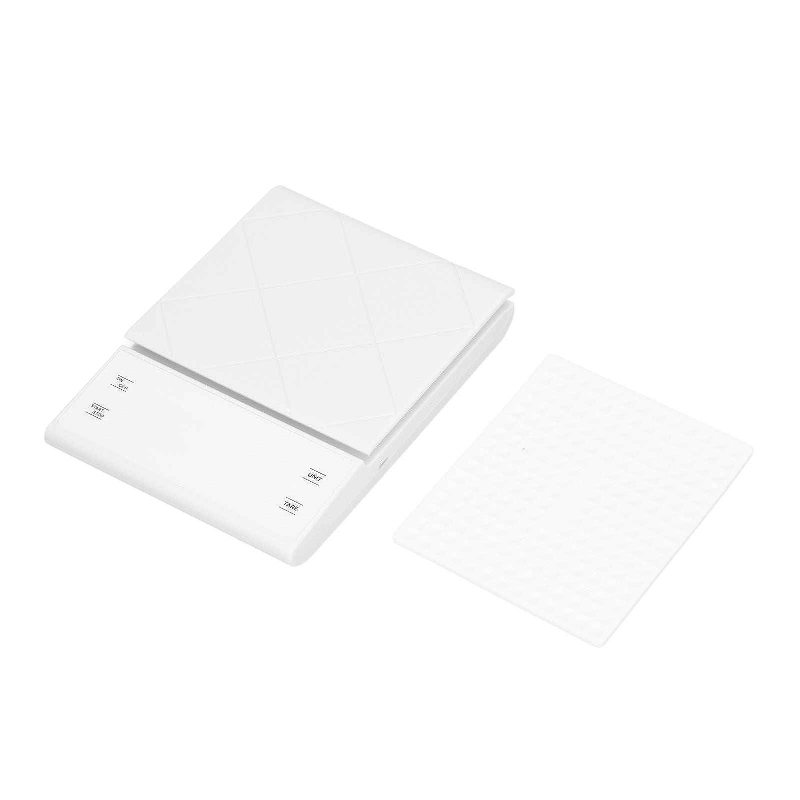 3kg/0.1g LED Display Electronic Scale Portable Timing Kitchen Coffee Scale with Non Slip Pads White V1294-YM0523-3117210210211