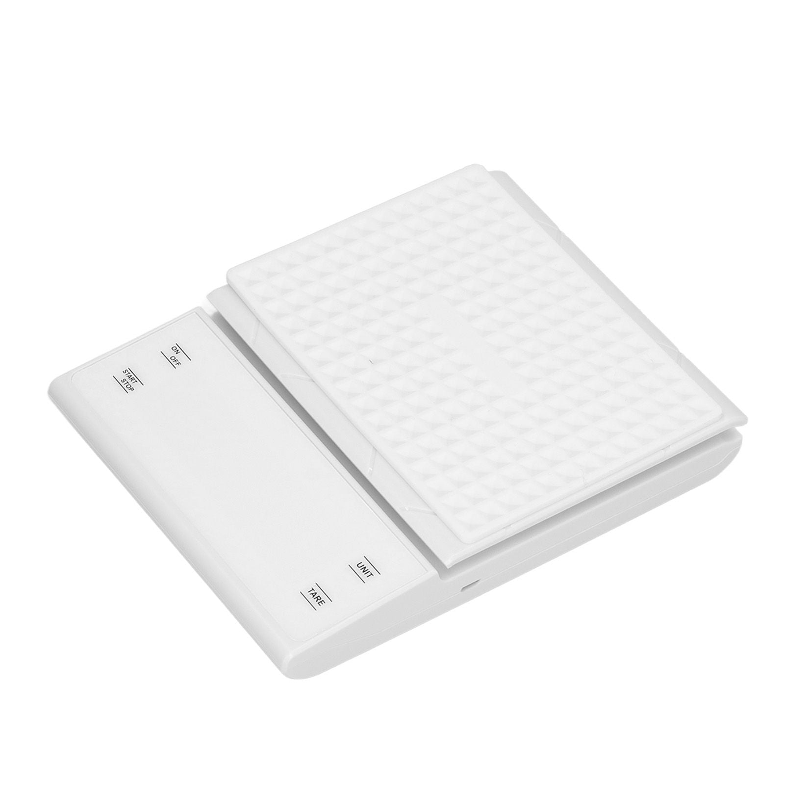 3kg/0.1g LED Display Electronic Scale Portable Timing Kitchen Coffee Scale with Non Slip Pads White V1294-YM0523-3117210210211