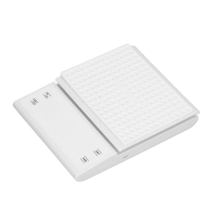 3kg/0.1g LED Display Electronic Scale Portable Timing Kitchen Coffee Scale with Non Slip Pads White V1294-YM0523-3117210210211