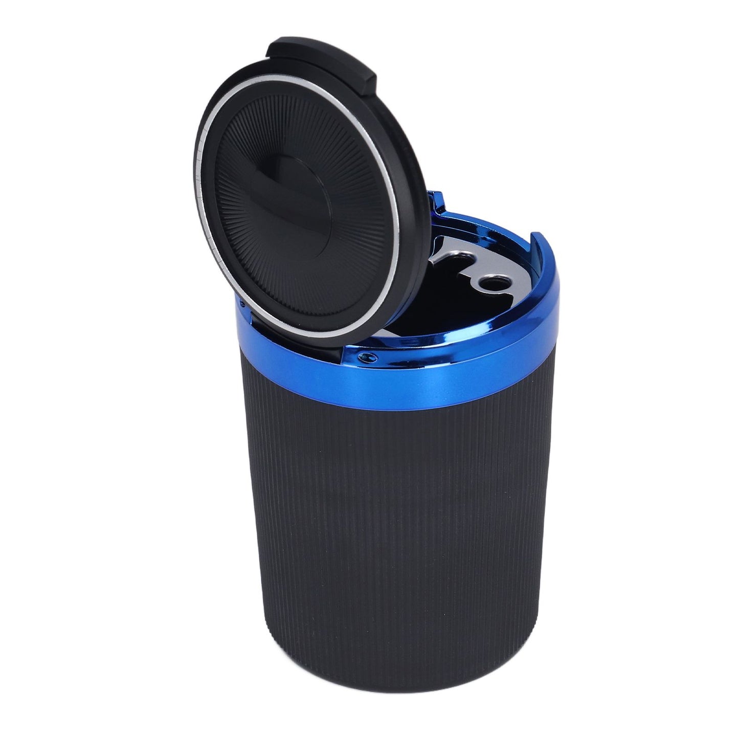 3W Luminous Car Ashtray with LED Light Lid Fireproof Smokeless Cigarette Ashtray for Home OfficeBlue V1294-YM0523-3117210210911