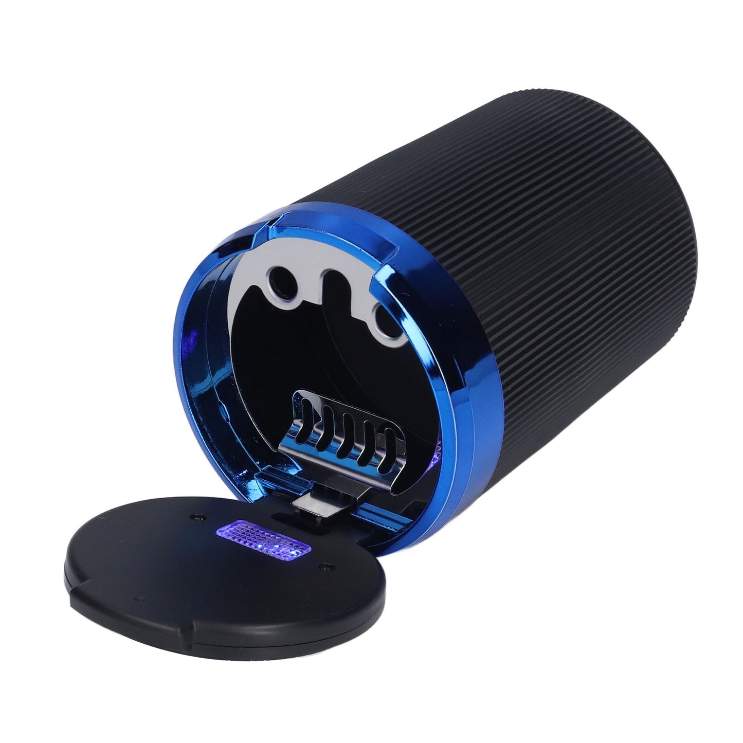 3W Luminous Car Ashtray with LED Light Lid Fireproof Smokeless Cigarette Ashtray for Home OfficeBlue V1294-YM0523-3117210210911