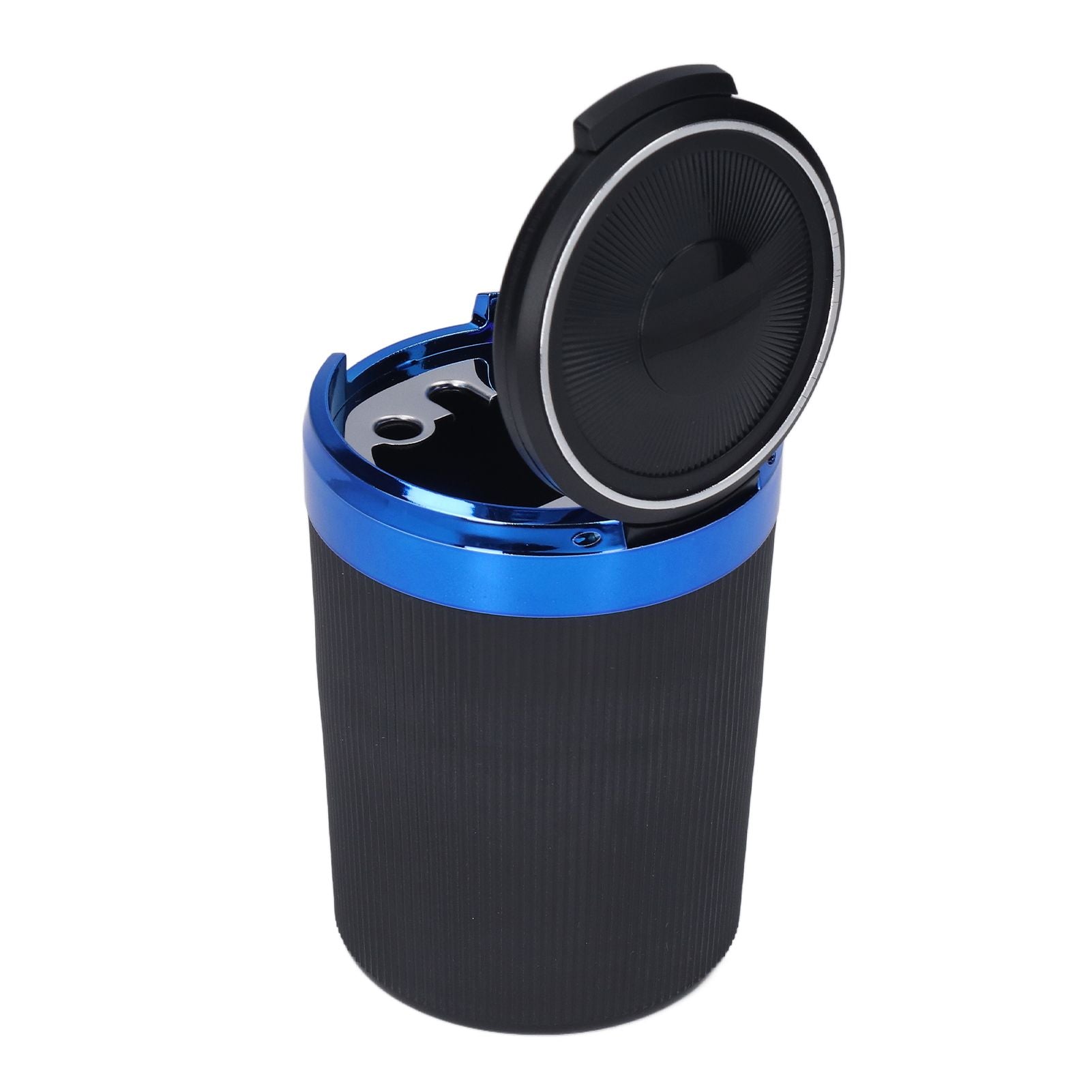 3W Luminous Car Ashtray with LED Light Lid Fireproof Smokeless Cigarette Ashtray for Home OfficeBlue V1294-YM0523-3117210210911
