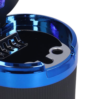 3W Luminous Car Ashtray with LED Light Lid Fireproof Smokeless Cigarette Ashtray for Home OfficeBlue V1294-YM0523-3117210210911