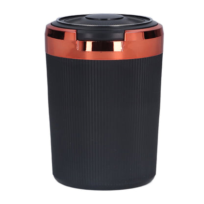 3W Luminous Car Ashtray with LED Light Lid Fireproof Smokeless Cigarette Ashtray for Home OfficeOrange V1294-YM0523-3117210210912