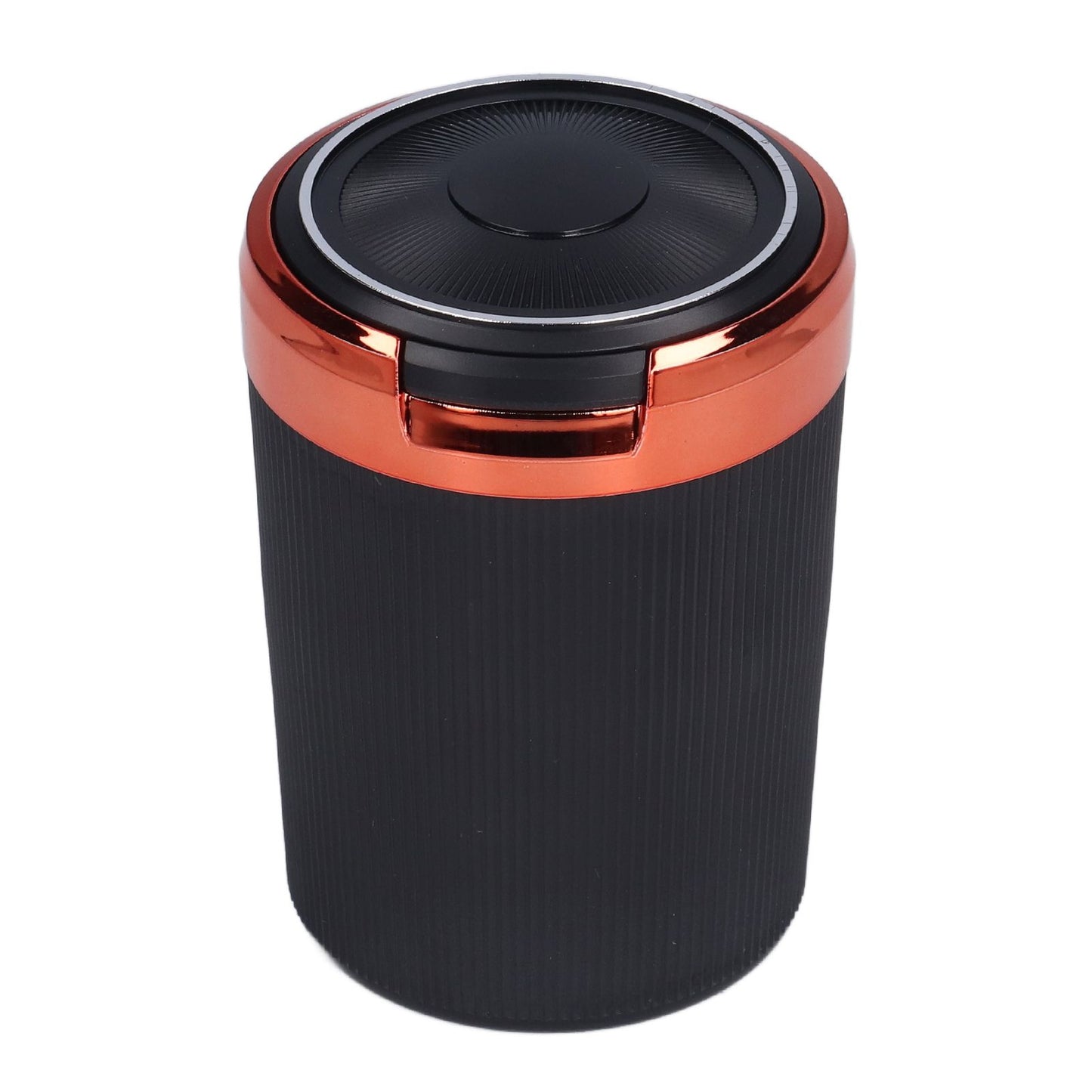3W Luminous Car Ashtray with LED Light Lid Fireproof Smokeless Cigarette Ashtray for Home OfficeOrange V1294-YM0523-3117210210912