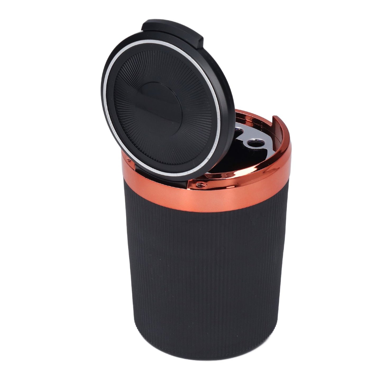 3W Luminous Car Ashtray with LED Light Lid Fireproof Smokeless Cigarette Ashtray for Home OfficeOrange V1294-YM0523-3117210210912