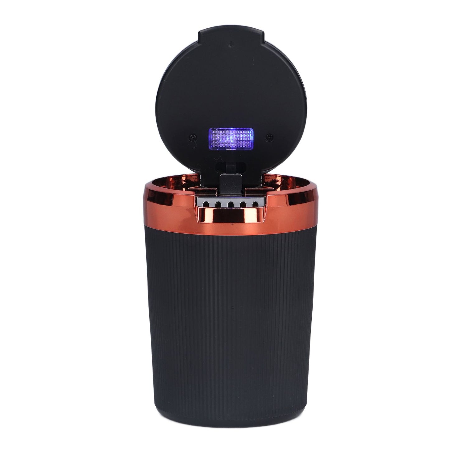 3W Luminous Car Ashtray with LED Light Lid Fireproof Smokeless Cigarette Ashtray for Home OfficeOrange V1294-YM0523-3117210210912