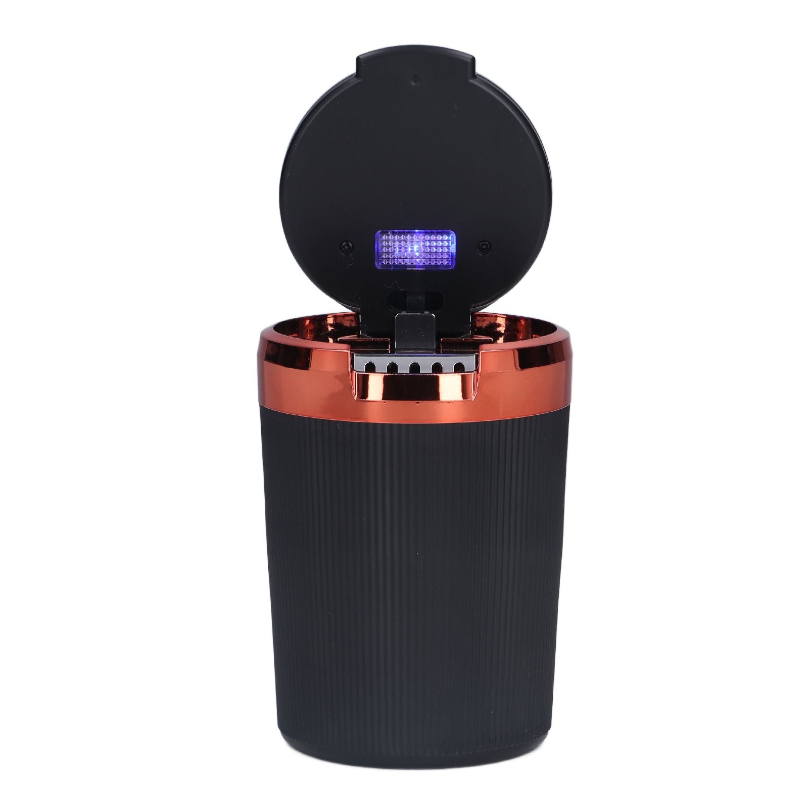 3W Luminous Car Ashtray with LED Light Lid Fireproof Smokeless Cigarette Ashtray for Home OfficeOrange V1294-YM0523-3117210210912