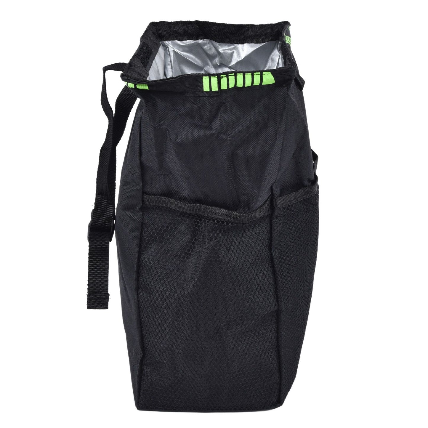 Car Garbage Storage Bag Waterproof Foldable Oxford Fabric Auto Litter Bin with Lid and Pockets Black V1294-YM0523-3117210211711