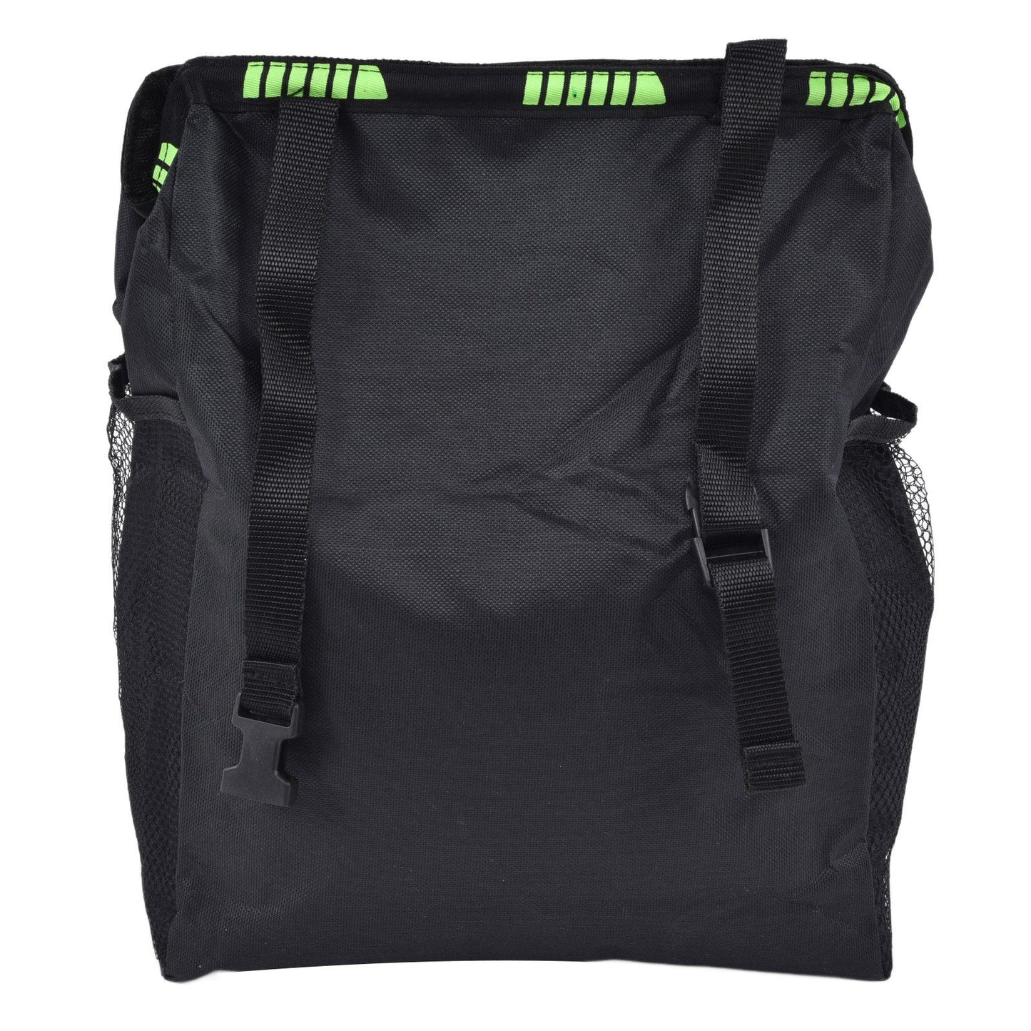 Car Garbage Storage Bag Waterproof Foldable Oxford Fabric Auto Litter Bin with Lid and Pockets Black V1294-YM0523-3117210211711