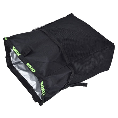 Car Garbage Storage Bag Waterproof Foldable Oxford Fabric Auto Litter Bin with Lid and Pockets Black V1294-YM0523-3117210211711