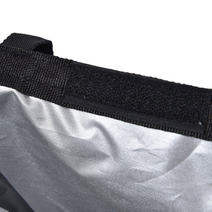 Car Garbage Storage Bag Waterproof Foldable Oxford Fabric Auto Litter Bin with Lid and Pockets Black V1294-YM0523-3117210211711