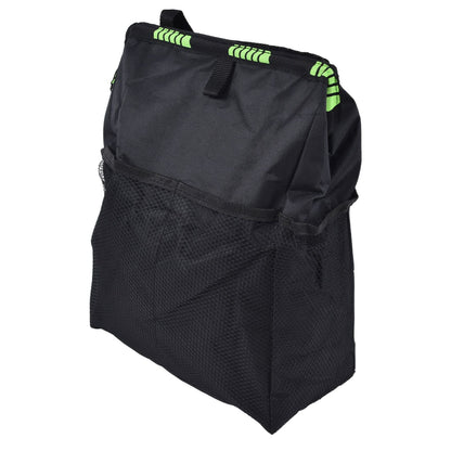 Car Garbage Storage Bag Waterproof Foldable Oxford Fabric Auto Litter Bin with Lid and Pockets Black V1294-YM0523-3117210211711