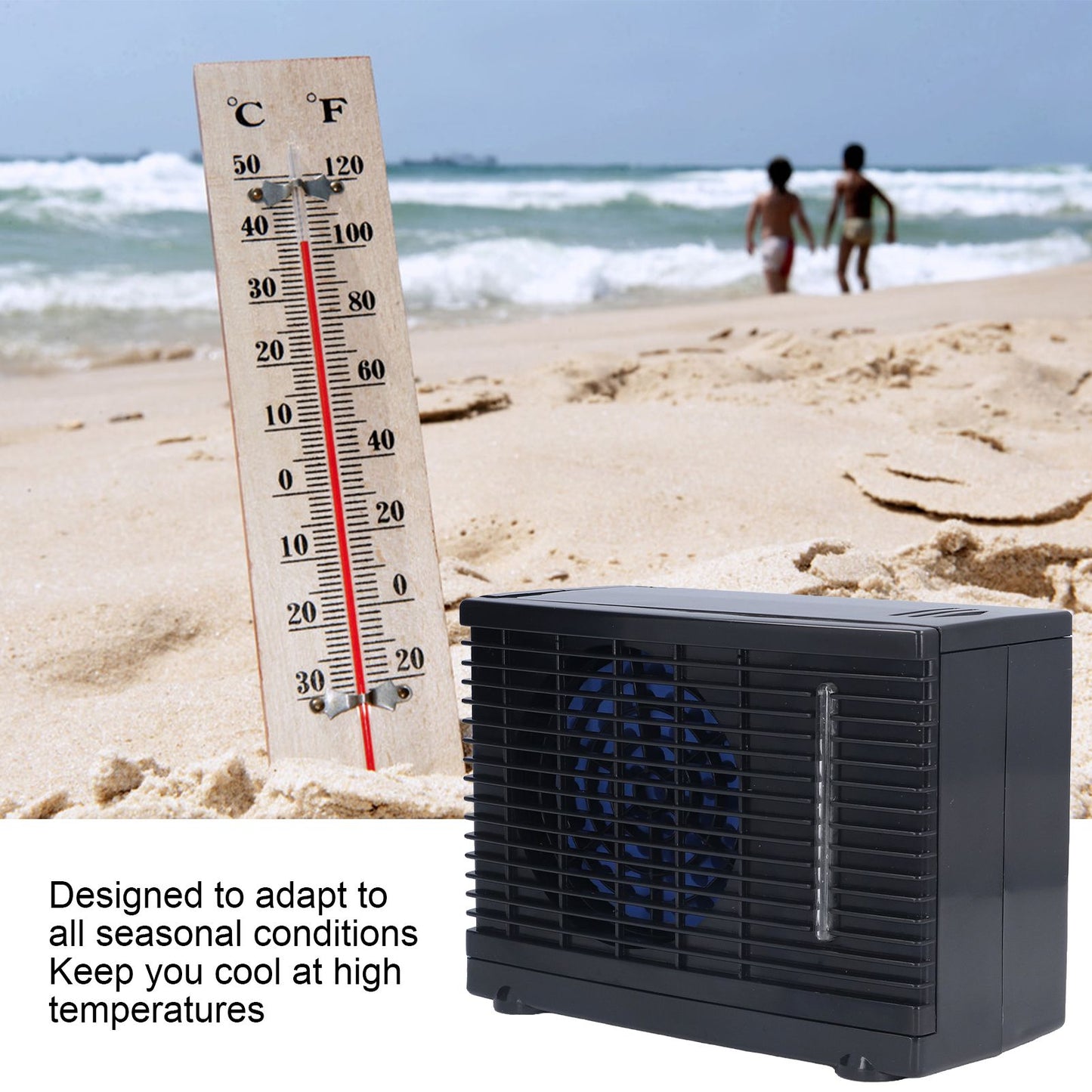 Mini Air Conditioning Fan Silent Portable Evaporative Cooler with Water Tank for Car Home 12V V1294-YM0523-3117210212011