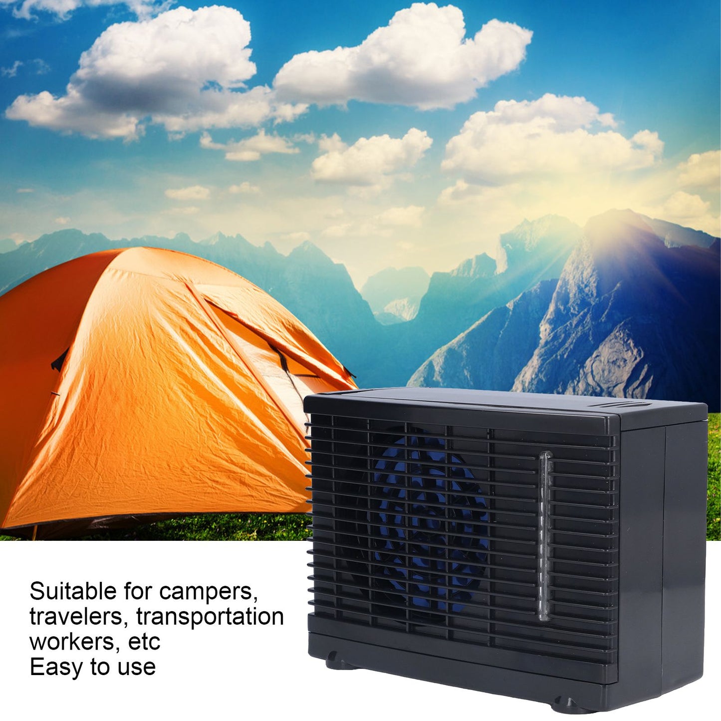 Mini Air Conditioning Fan Silent Portable Evaporative Cooler with Water Tank for Car Home 12V V1294-YM0523-3117210212011