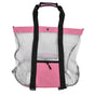 Beach Bags Mesh Cotton Oversized Storage Tote Bags for Beach Picnic Barbecue Camping Pink V1294-YM0523-3117210212411