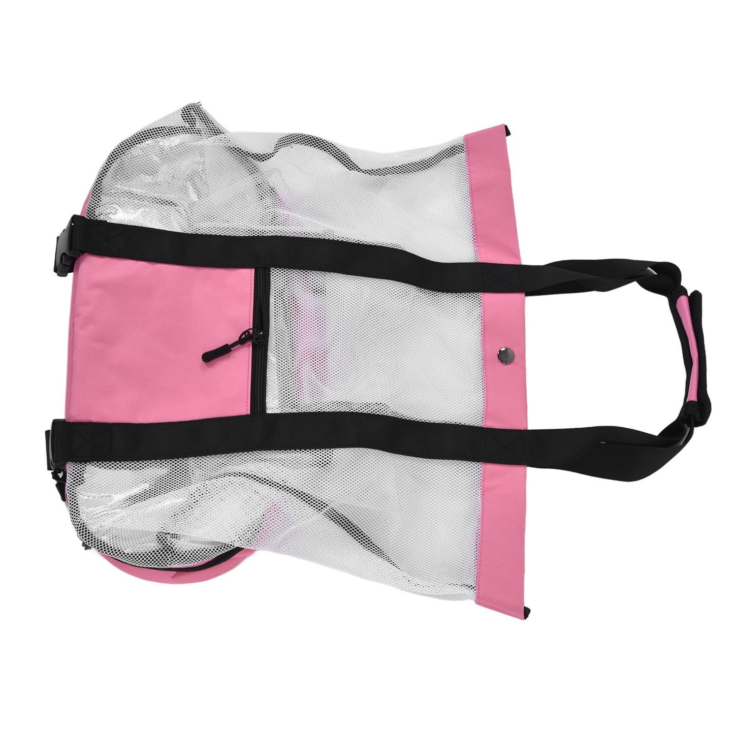 Beach Bags Mesh Cotton Oversized Storage Tote Bags for Beach Picnic Barbecue Camping Pink V1294-YM0523-3117210212411