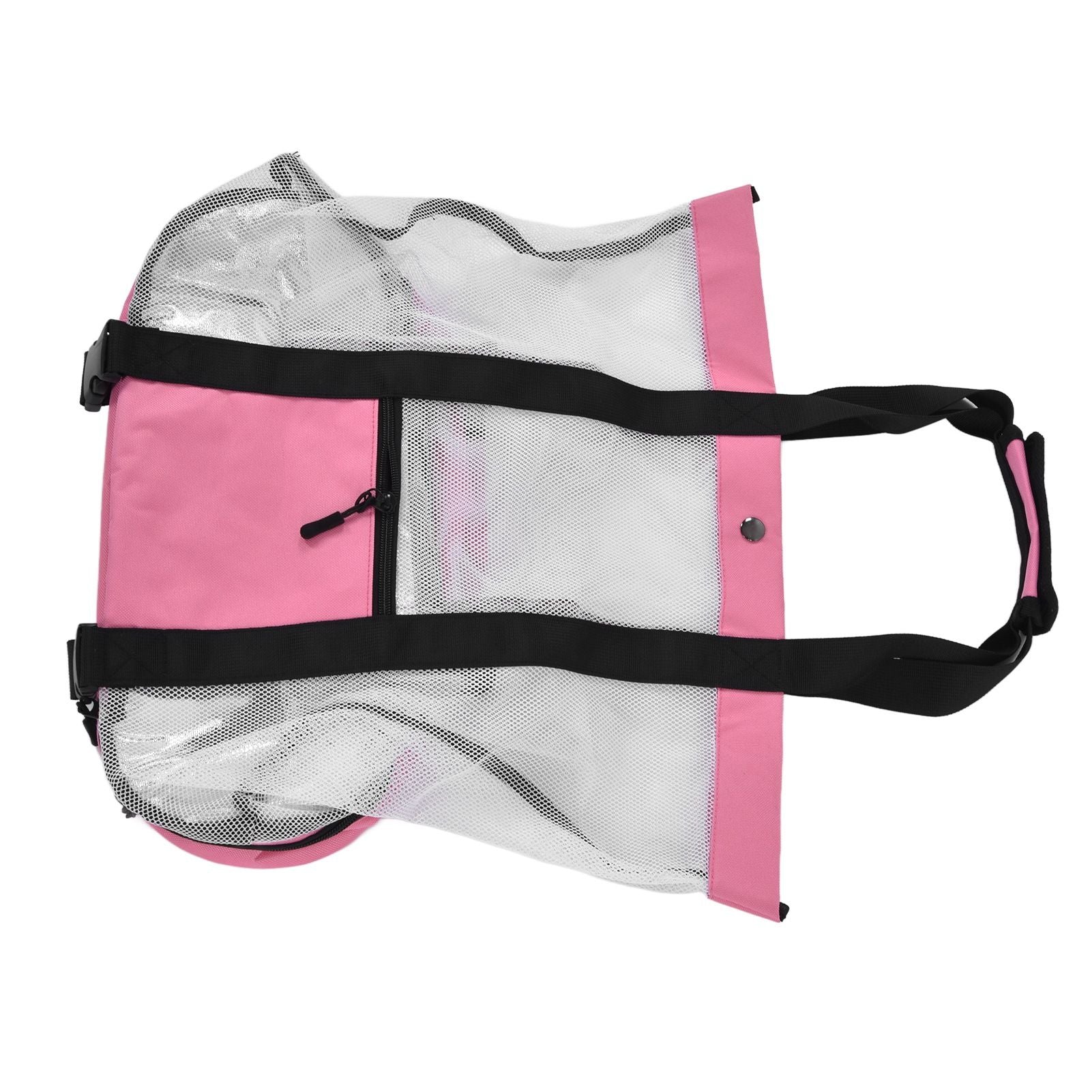 Beach Bags Mesh Cotton Oversized Storage Tote Bags for Beach Picnic Barbecue Camping Pink V1294-YM0523-3117210212411