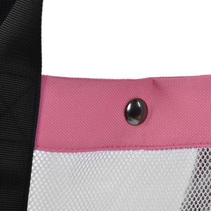Beach Bags Mesh Cotton Oversized Storage Tote Bags for Beach Picnic Barbecue Camping Pink V1294-YM0523-3117210212411