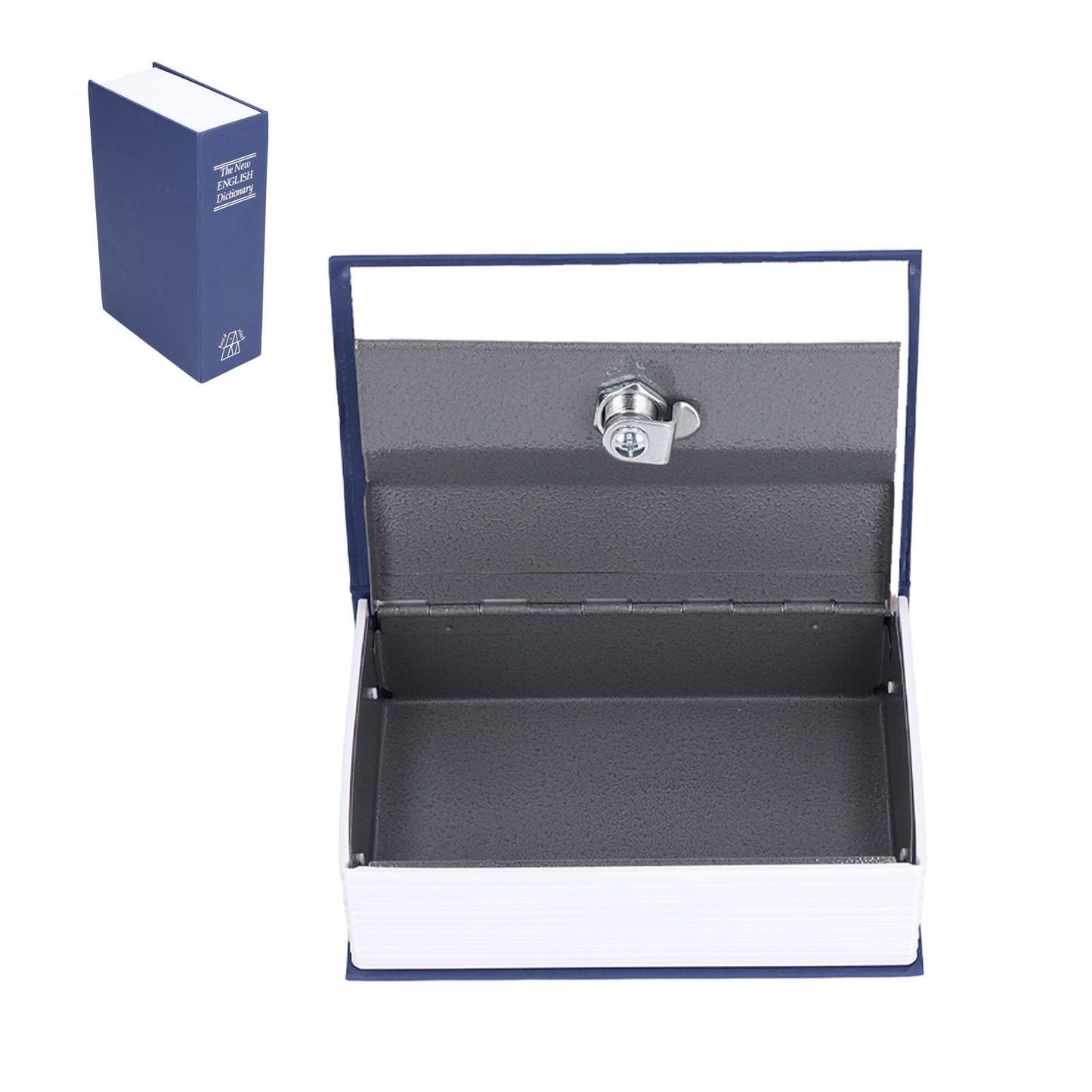 Safe Box Simulation Book Shape Decorative Storage Money Case for Bedroom Living Room OfficeBlue V1294-YM0523-3117210212612