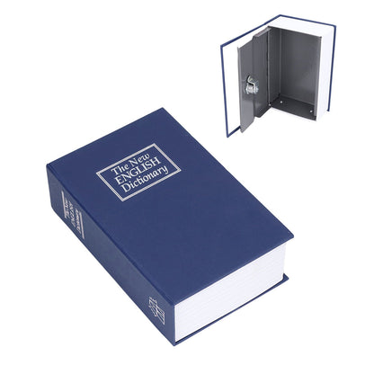 Safe Box Simulation Book Shape Decorative Storage Money Case for Bedroom Living Room OfficeBlue V1294-YM0523-3117210212612