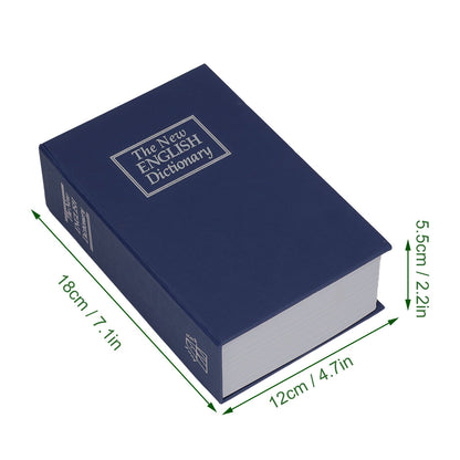 Safe Box Simulation Book Shape Decorative Storage Money Case for Bedroom Living Room OfficeBlue V1294-YM0523-3117210212612