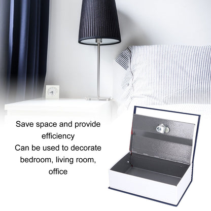 Safe Box Simulation Book Shape Decorative Storage Money Case for Bedroom Living Room OfficeBlue V1294-YM0523-3117210212612