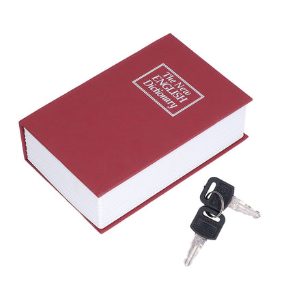 Safe Box Simulation Book Shape Decorative Storage Money Case for Bedroom Living Room OfficeRed V1294-YM0523-3117210212613
