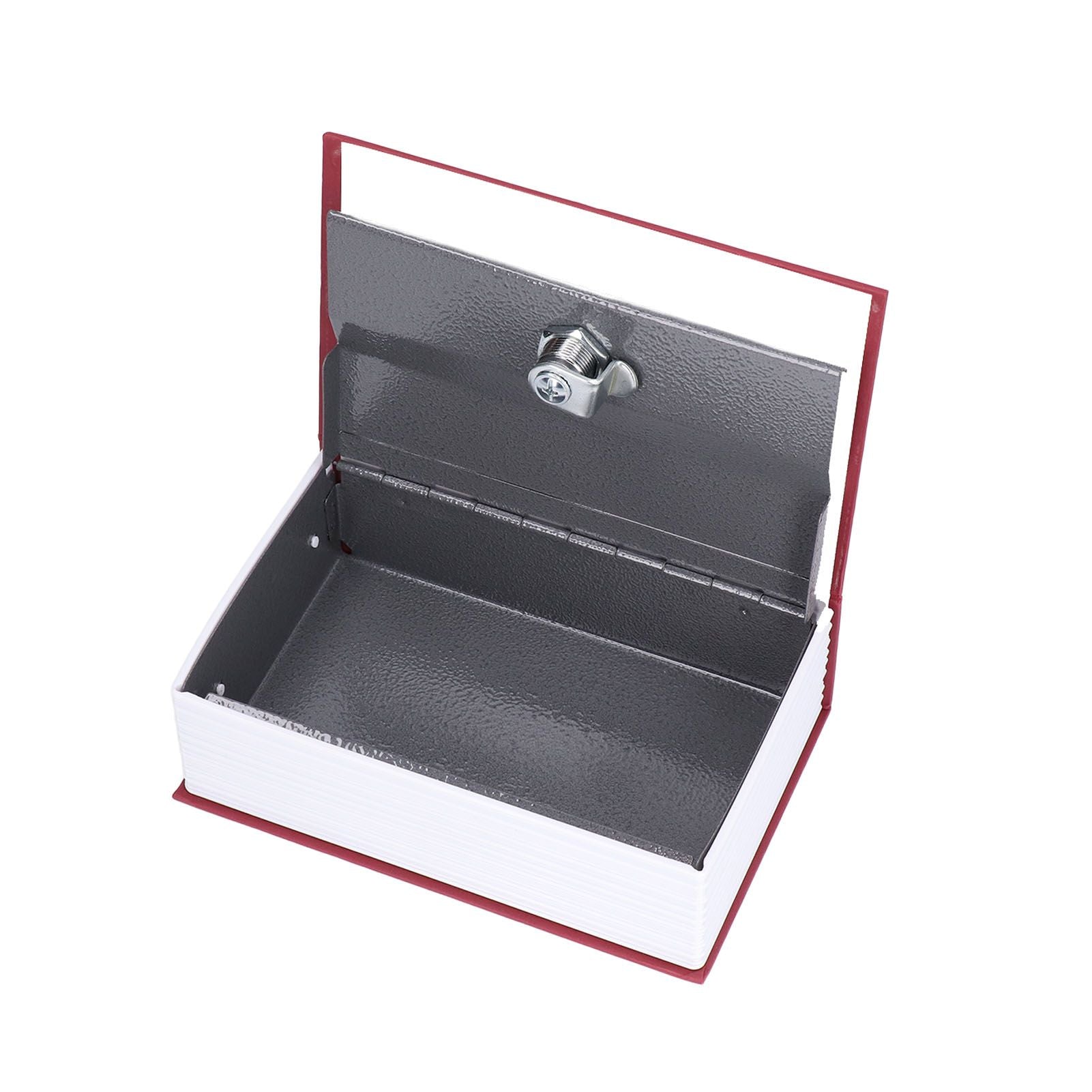 Safe Box Simulation Book Shape Decorative Storage Money Case for Bedroom Living Room OfficeRed V1294-YM0523-3117210212613